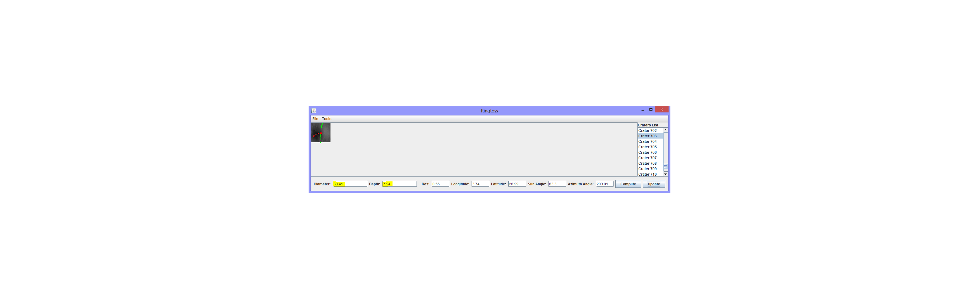 Update Crater Data